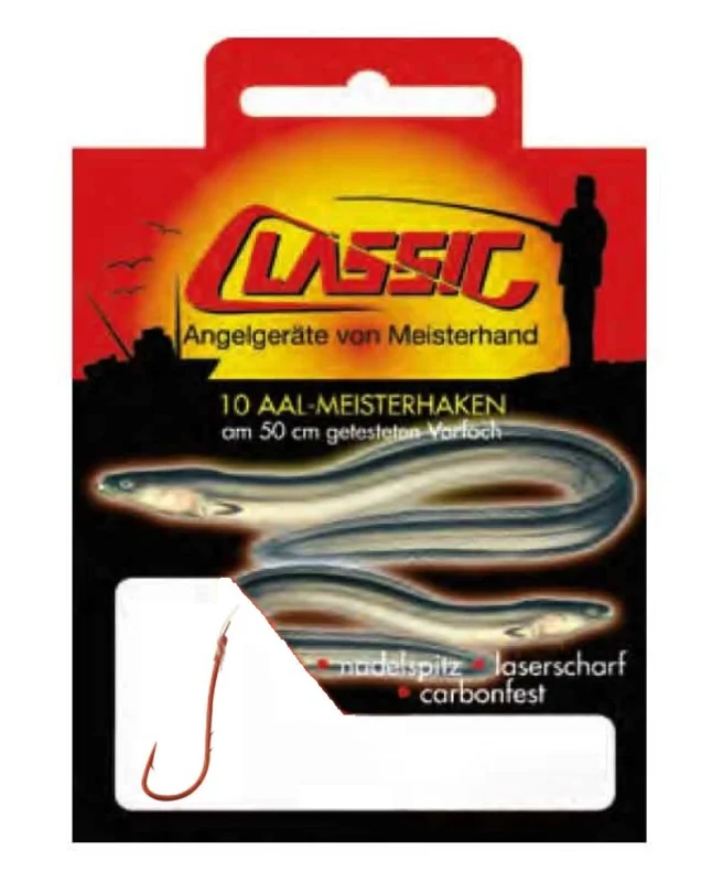 Paladin Vorfachhaken Angelvorfach Aalhaken gebunden rot Gr.10 10 Stück Neue Kollektion