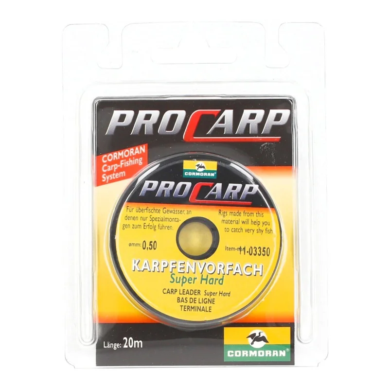 Echt Pro Carp SuperHard Karpfen Monofilvorfach 0,50mm 10,9Kg 20m Stiff-Rig
