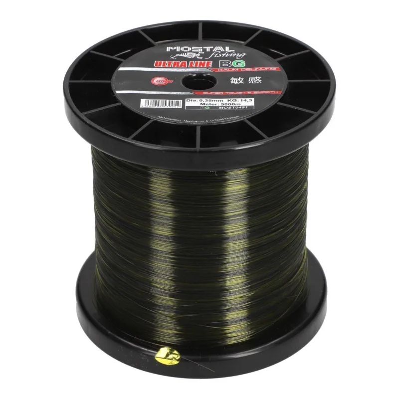 Knallerangebot Mostal Ultraline BG Black Green 5000m Großspule Monofile Schnur Angelschnur