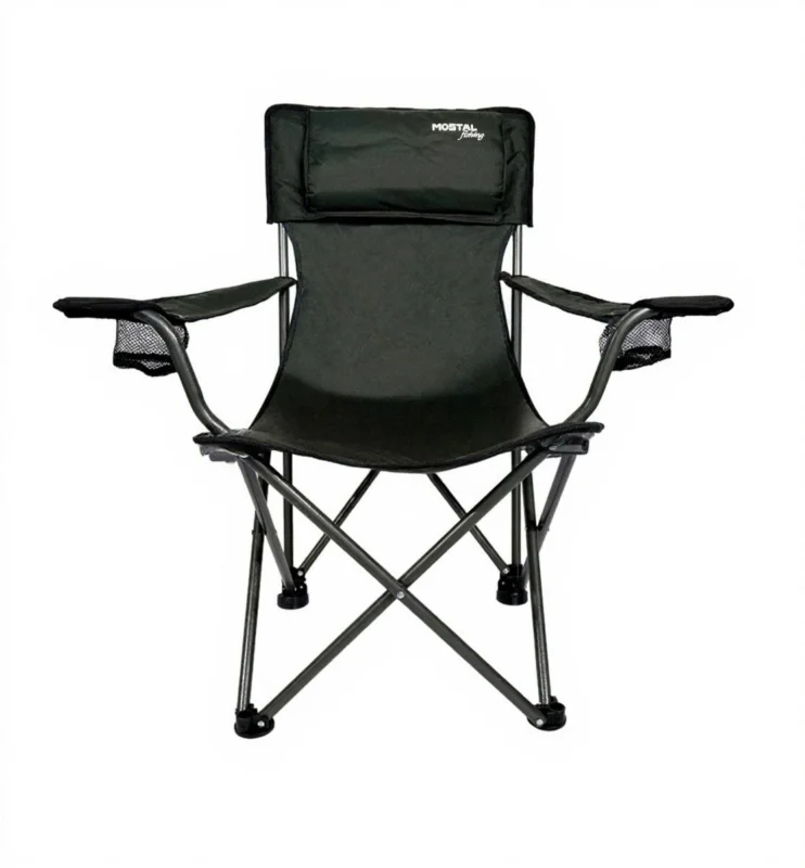 Top-Angebot Mostal Faltstuhl Klappstuhl Anglerstuhl Angelstuhl mit Getränkehalter Armlehnen 160Kg