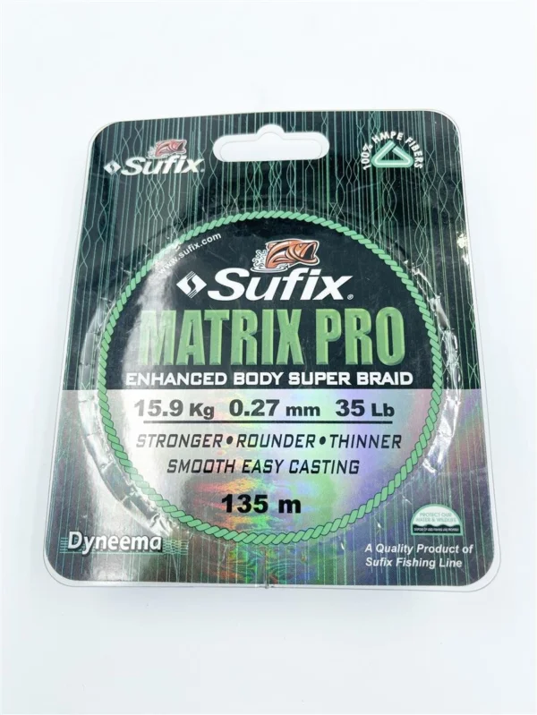 Sufix Matrix Pro Black 135m 0,27mm Geflochtene Schnur Neuheit