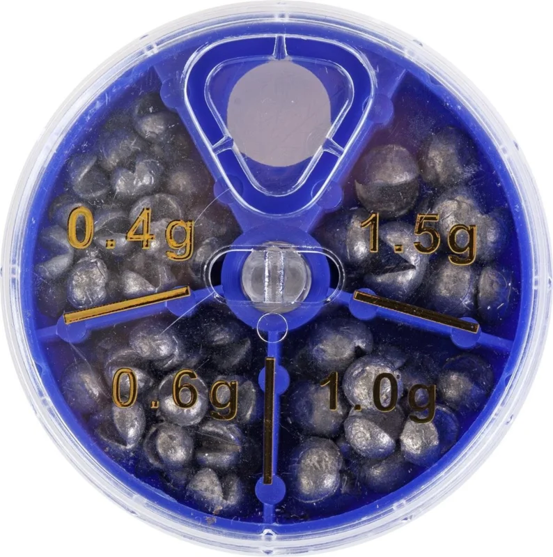 Corofish Schrotblei Dose 65g Klemmblei Angelblei Schrotbleie Posenbleie Geprüft