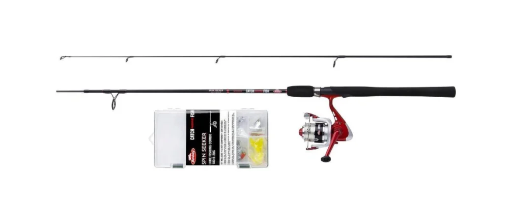 Berkley Catch More Fish Spin Seeker 2,10m / 10-30g Rute Rolle Schnur Köder Set Angebot