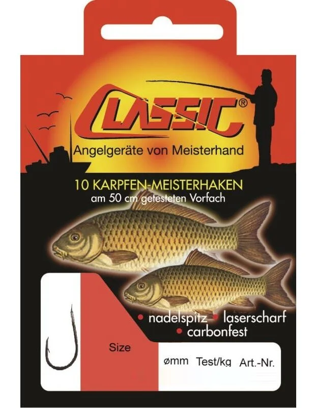 Paladin Vorfachhaken Angelvorfach Karpfenhaken gebunden schw. Gr.6 10 Stück Letzte Chance