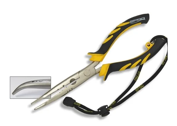 Preisreduziert Spro Lange Spitzzange gebogen 23cm