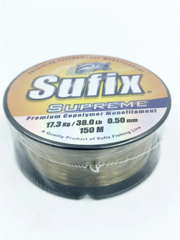 Geprüft Sufix Supreme Brown Schnur 0,50mm 17,3Kg 150m Monofile Meeresschnur Wels