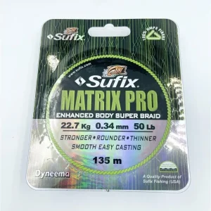Sufix Matrix Pro Black 135m 0,34mm Geflochtene Schnur Expressversand
