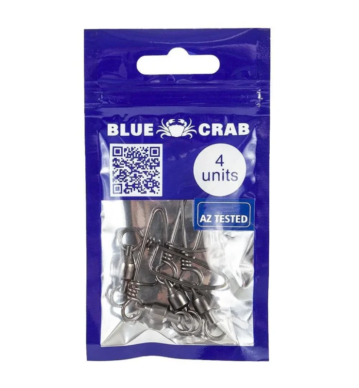 Blue Crab Salzwasser Ball Bearing Swivel Snap Kugellager Wirbel 180lb Salzwasserfischen Begrenztes Angebot