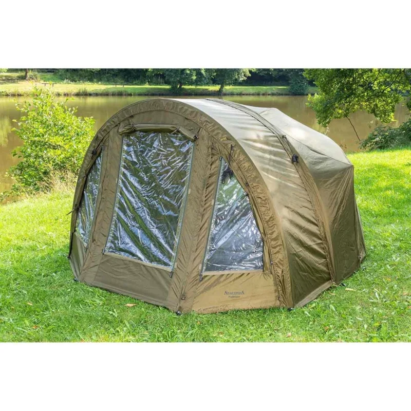 Versand Am Gleichen Tag Anaconda Arabesque Tent Schirmzelt mit Anbau Front Brolly System 2-Mann Zelt Angelzelt