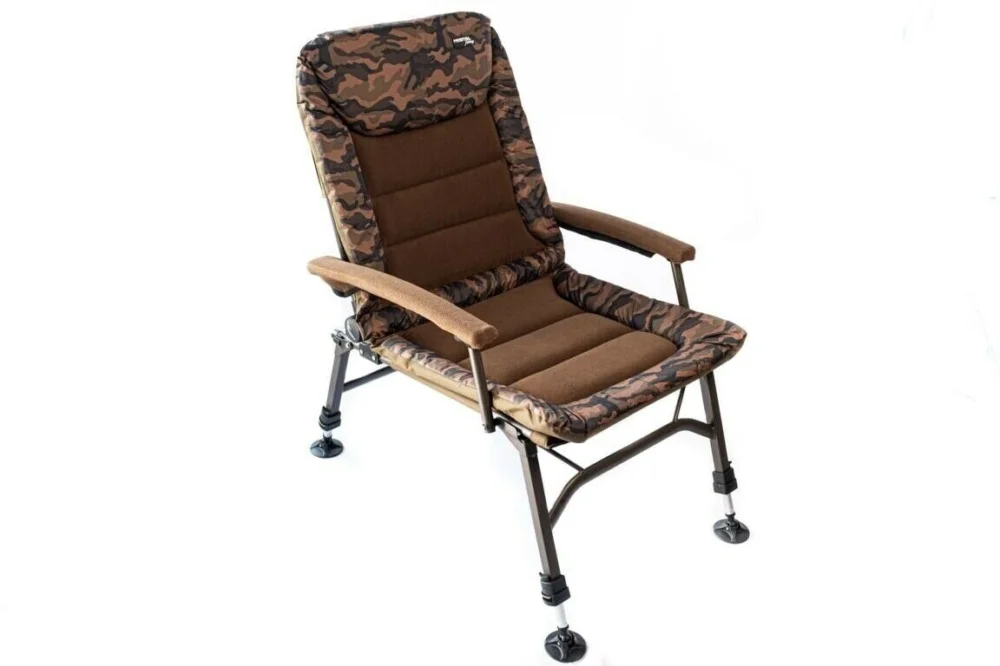 Mostal Camou Stuhl Big mit gepolsterten Armlehnen Angelstuhl bis 120kg Chair Sonderangebot