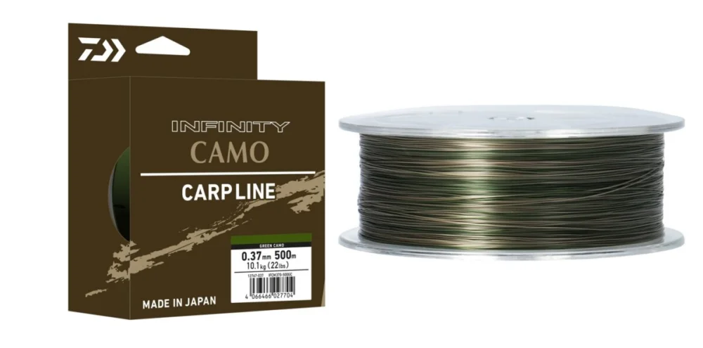 Daiwa Infinity Camo Carpline 0,34mm / 9,2kg / 940m Green Camo Karpfenschnur Versand Am Gleichen Tag