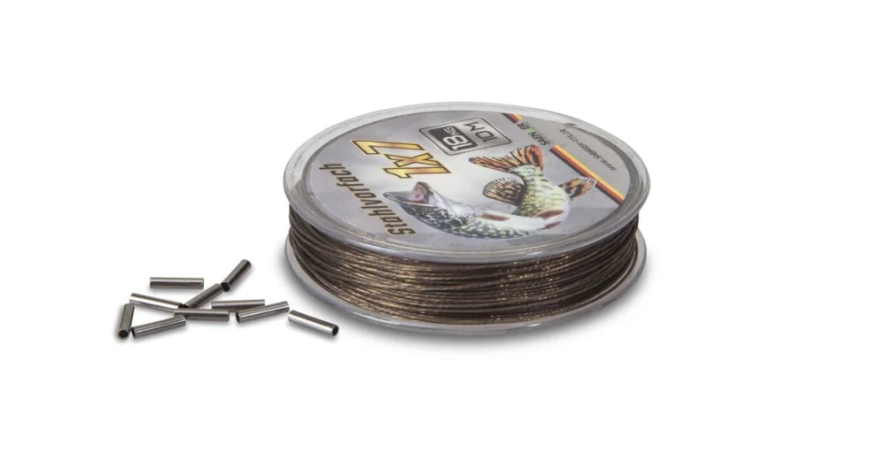 Sänger 1x7 Stahlvorfach Kit 10m inkl. Klemmhülsen 6kg - 18kg Stahl-Vorfach Raubfischangeln Hechtfischen Preiswert