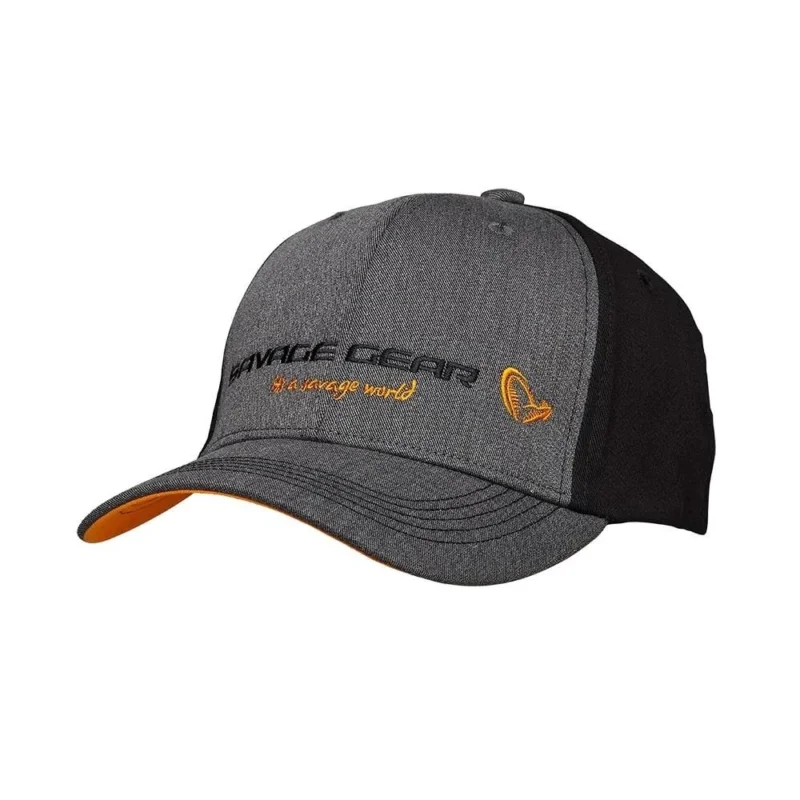 Savage Gear Strike Cap Onesize Grey Melange / Black Kappe Mütze Anglerkappe Rabatt