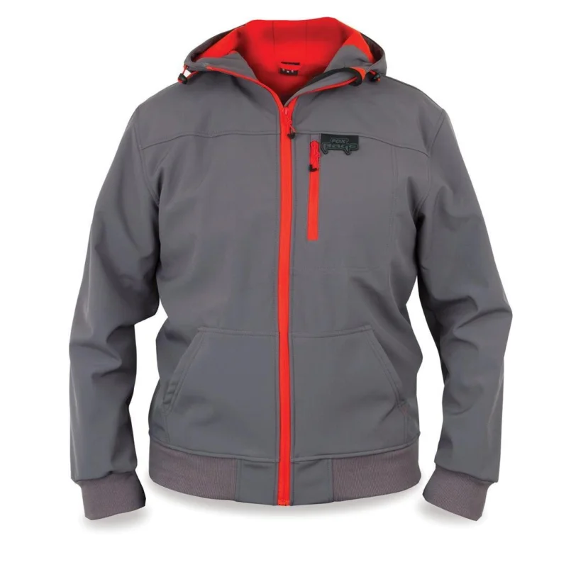 Knallerangebot Rage Softshell Grey Red Gr.S Jacke Anglerjacke zum Spinnfischen