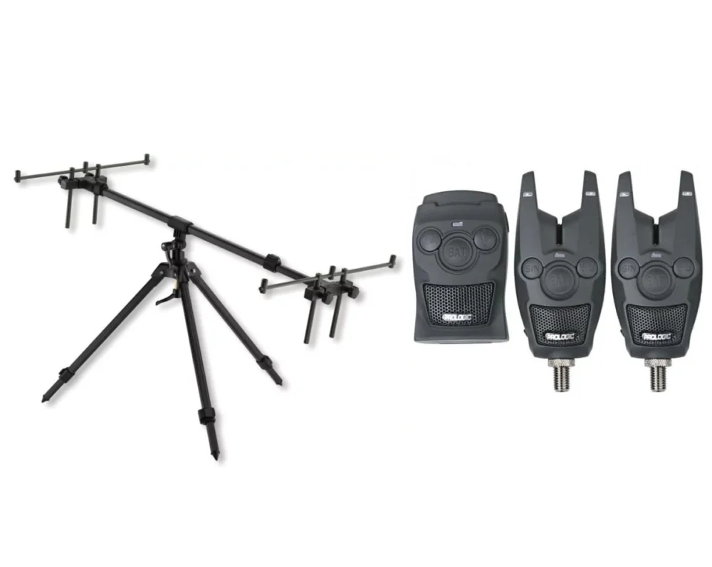 Rod Pod Set inkl. Bissanzeiger 2+1 Cormoran Pro Carp + BAT+ Bite Alarm Funkbissanzeigerset Billig