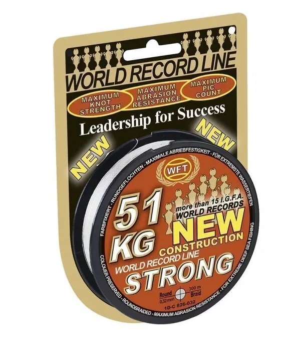 WFT New Strong 0,25mm / 39kg / 300m Trans Weiß Geflochtene Schnur Preis Gesenkt