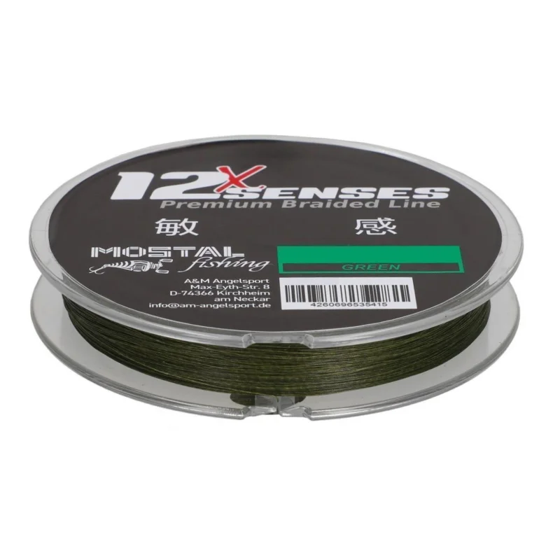 Mostal 12X Senses Premium Braid 0,41mm 300m green 44kg 12-Fach geflochtene Schnur Angebot