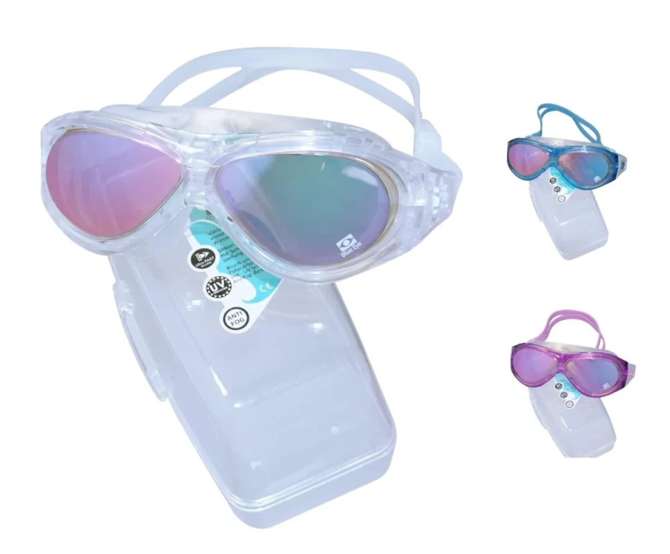 Neue Kollektion Balzer Mirror Schwimmbrille Taucherbrille Clear Blue Purple