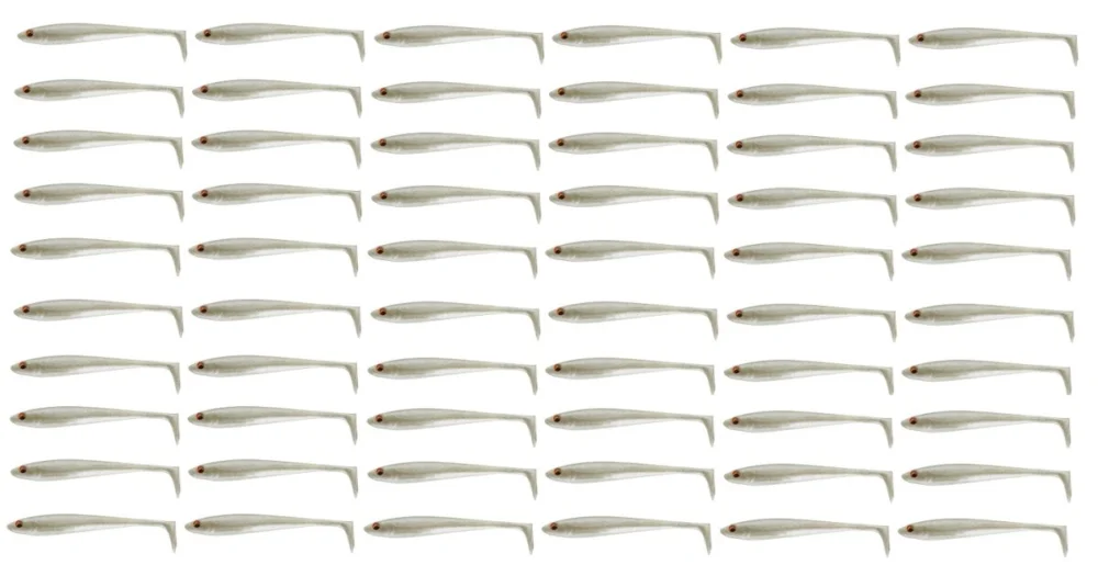 Daiwa Prorex Duckfin Shad Box 6,0cm / 60 Stück UV Pearl Gummifische Echt