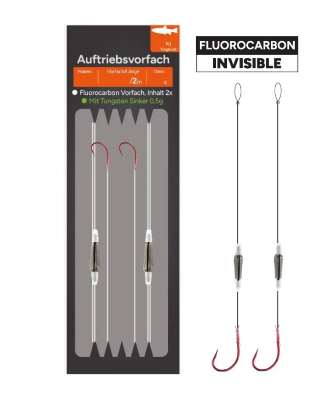Paladin Auftriebsvorfach Tungsten 0,22mm / 9,0kg / 2m 0,5g Forellenangeln Wochenendangebot