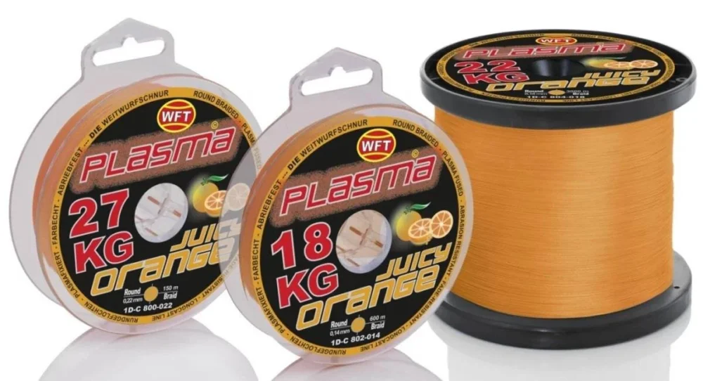 Jetzt Bestellen WFT Plasma Juice Orange Lazer Skin 150m Geflochtene Schnur