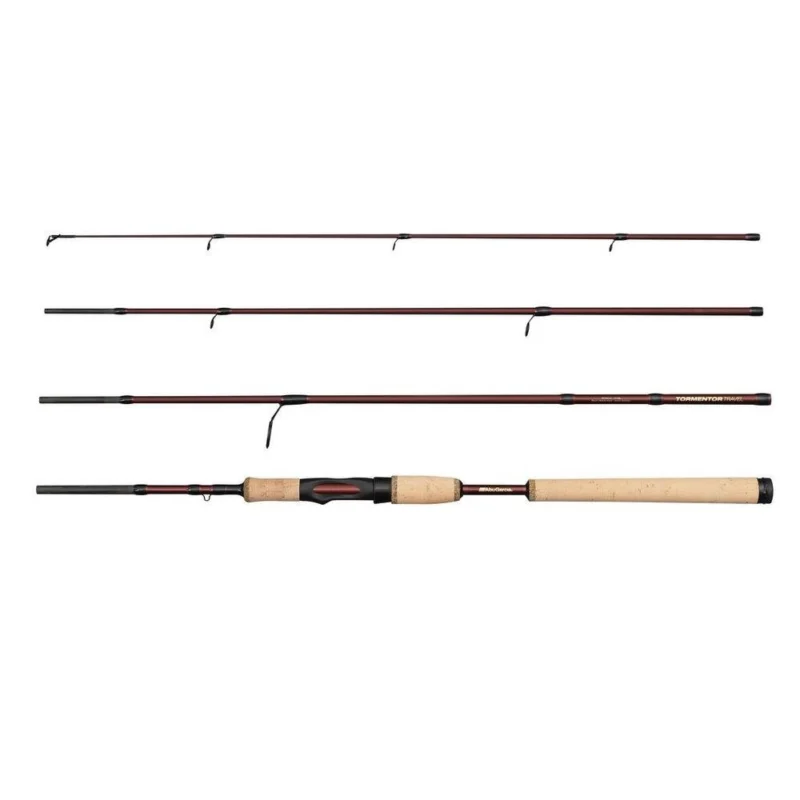 Abu Garcia Tormentor 2 Travel 804ML 2,44m 8-24g 4-teilig Reiserute Spinnrute Billig