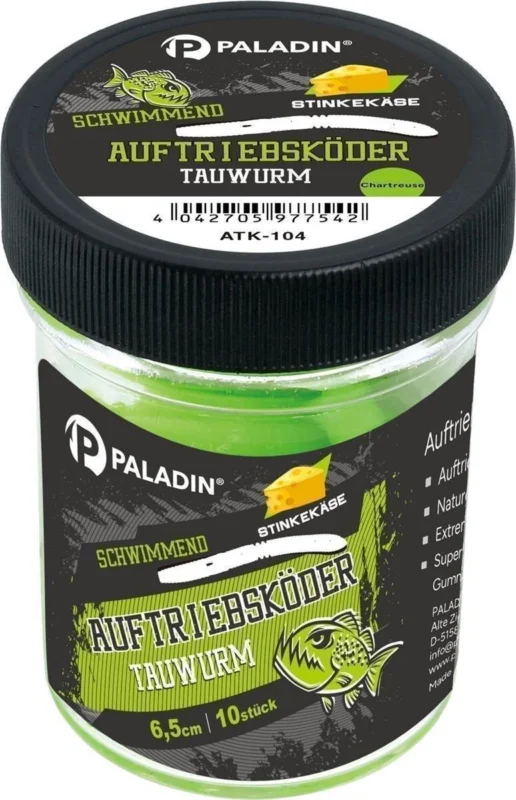 Sofort Bestellen Paladin Auftriebsköder Tauwurm 10 Stück 6,5 cm weiß Aroma: Käse