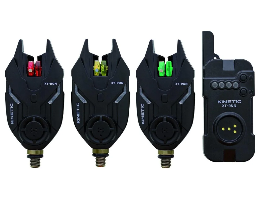 Kinetic XT-Run Bite Alarm Set 3+1 3er Funkbissanzeigerset Bissanzeiger Set Nur Heute