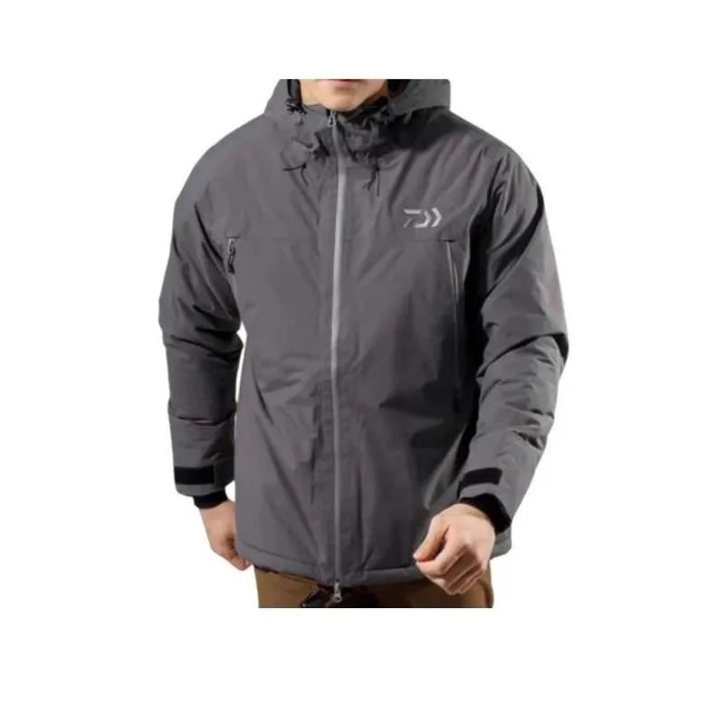 Billig Daiwa Winterjacke gefüttert Dark Gray Gr. MAnglerjacke 30023E