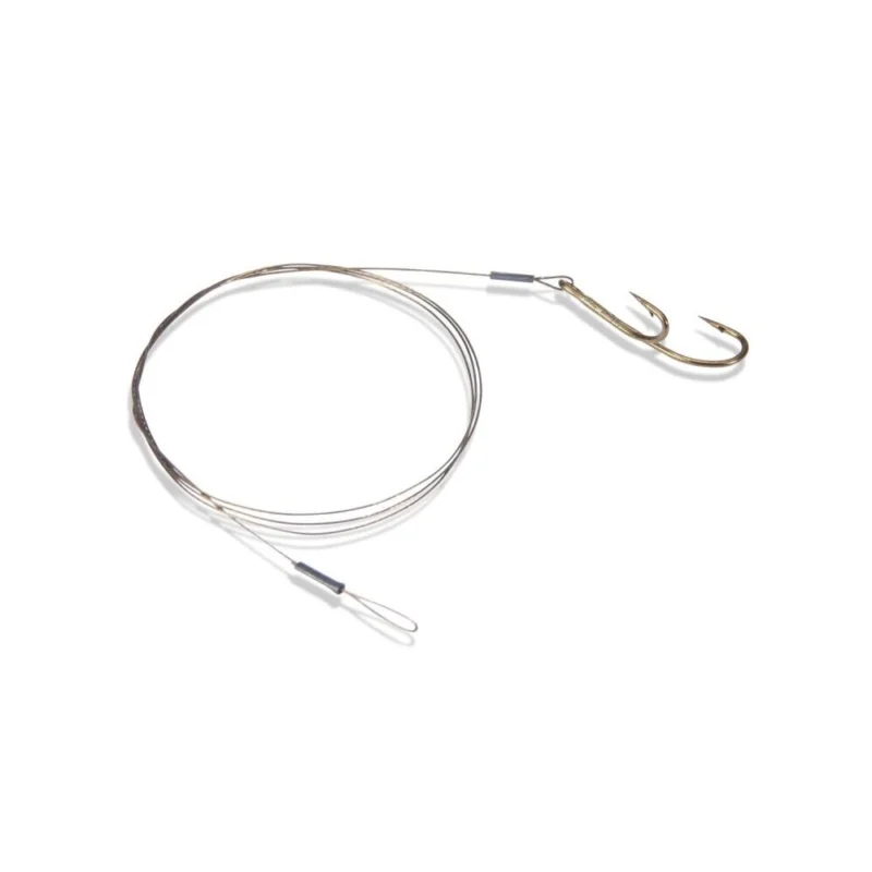 Sale Sänger 1x7 Stahlvorfach mit Ryderhaken Gr. 2/0 15kg 60cm Köderfischvorfach Zanderfischen