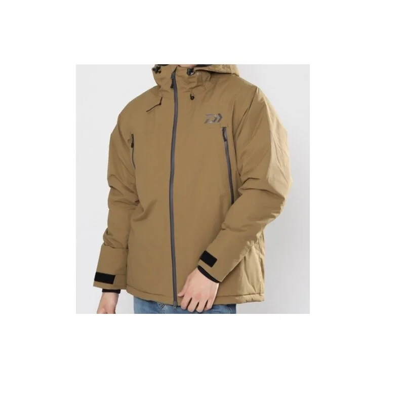 Neu Daiwa Winterjacke gefüttert Ocher Jacke BeigeAnglerjacke 30023E