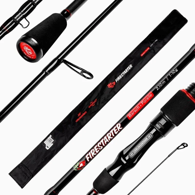 Lieblingsköder Firestarter Barsch/Forelle 2,10m / 1-10g Spinnrute Neu