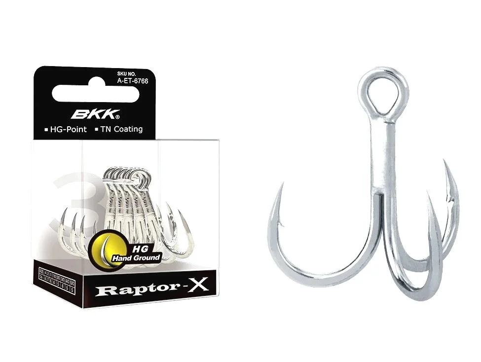 BKK Raptor-X Drillinge Gr. 8 - 3/0 Salzwasserfeste Haken Solange Der Vorrat Reicht