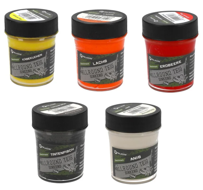 Paladin Allroundteig 70g sinkend Angelteig Forellenteig Karpfenteig Käse Lachs Anis Neu
