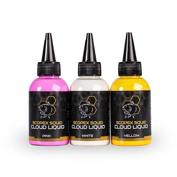 Nash Scopex Squid Cloud Liquid 100ml Pink Yellow White PVA-freundlich Top-Seller