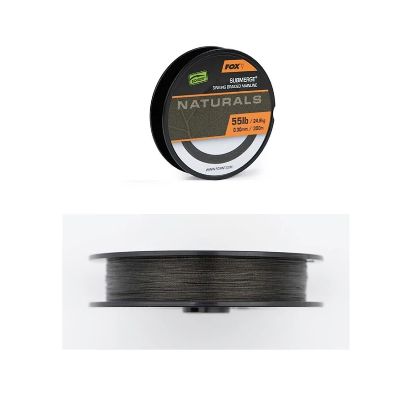 Super-Preis Fox Submerge Naturals Braid 0,25mm / 20,4kg 45lb 600m Geflochtene Karpfenschnur