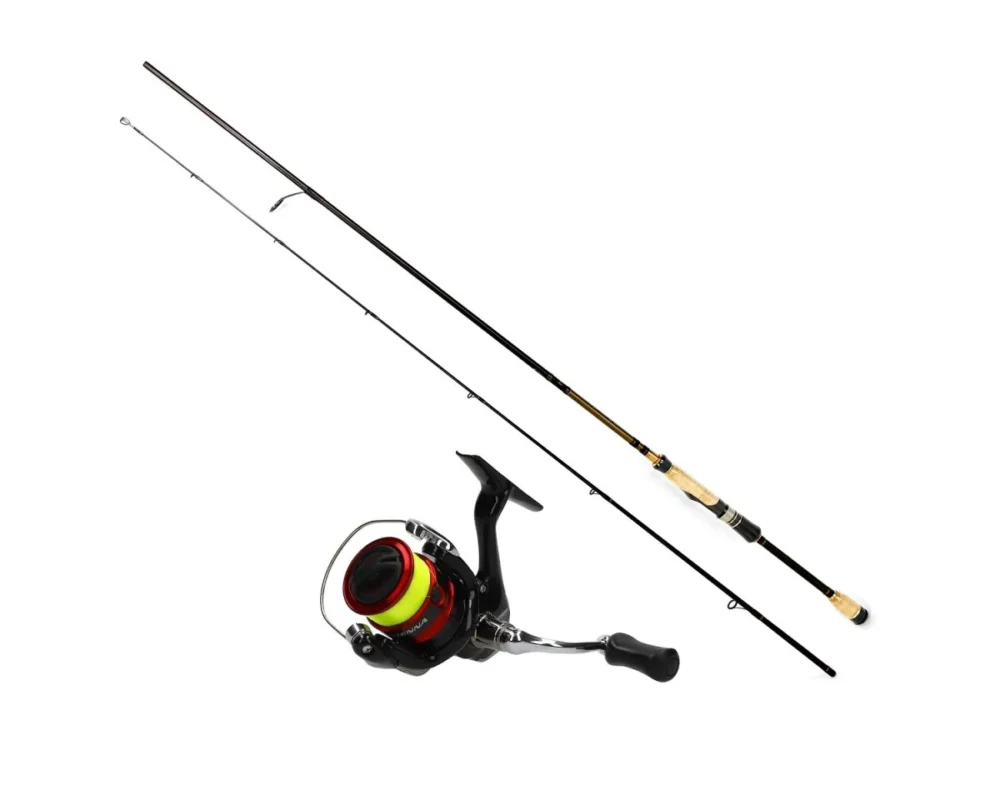 Spinnrutencombo Shimano Sienna 2500 mit Schnur + 762ML 5-21g 2,28m Spinnrute Angelset Preiswert