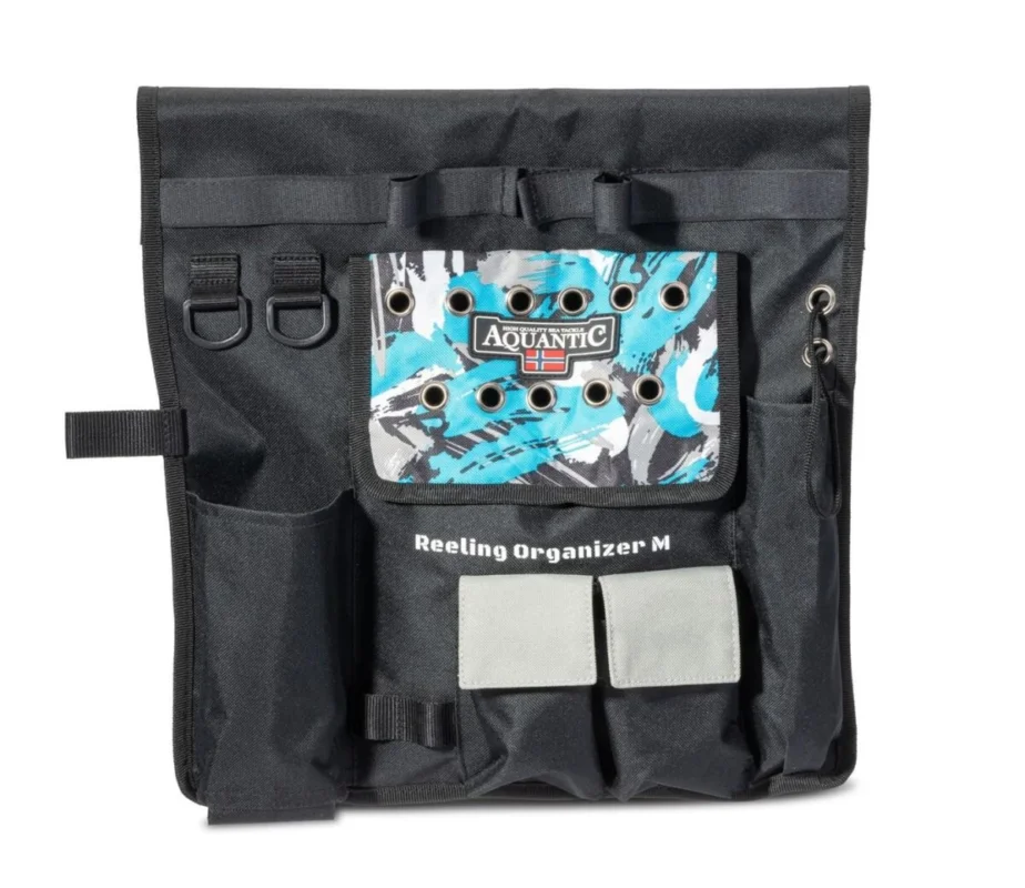Aquantic Reeling Organizer M Tasche mit Klettband für Bootsreling Meeresangeln Knallerangebot