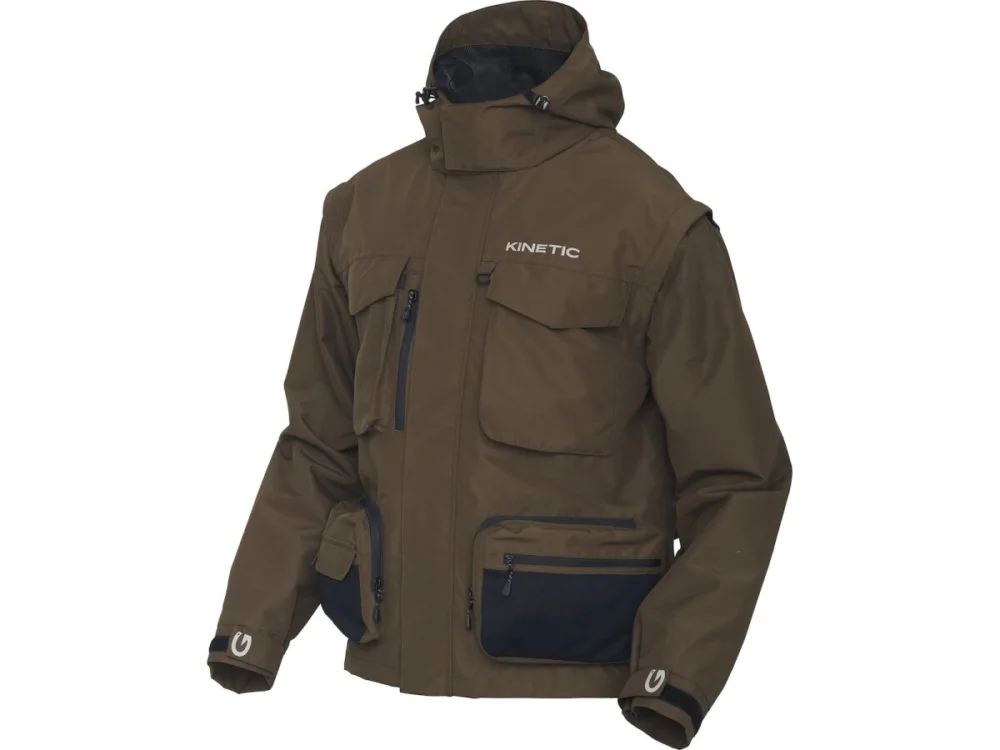 Kinetic Strider Zip-Off Jacket Gr. M Olive Jacke Weste Wasserdicht Kracherpreis