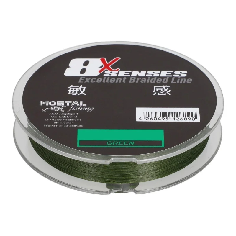 Mostal 8x Senses 150m Green 0,17mm / 11,9kg Geflochtene Schnur Letzte Chance