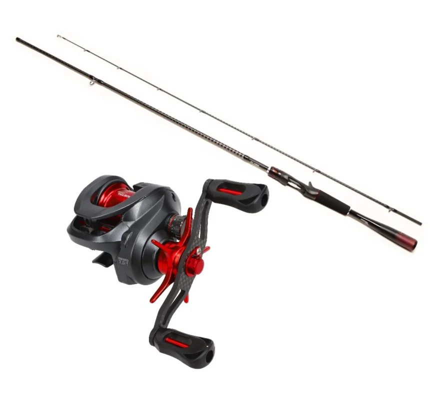 Mostal Baitcastcombo 1,98m / 5-15g + SK10 Carbon BC Professional Baitcaster Set Preisknaller