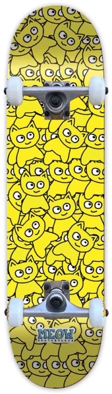 Neuheit Meow Komplettboard Sticker Pile CMYK Yellow 6,75