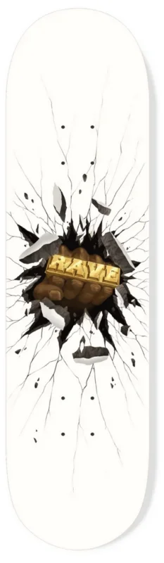 Rave Skateboards Mafia Blues Skateboard Deck 8.25 Markenprodukt